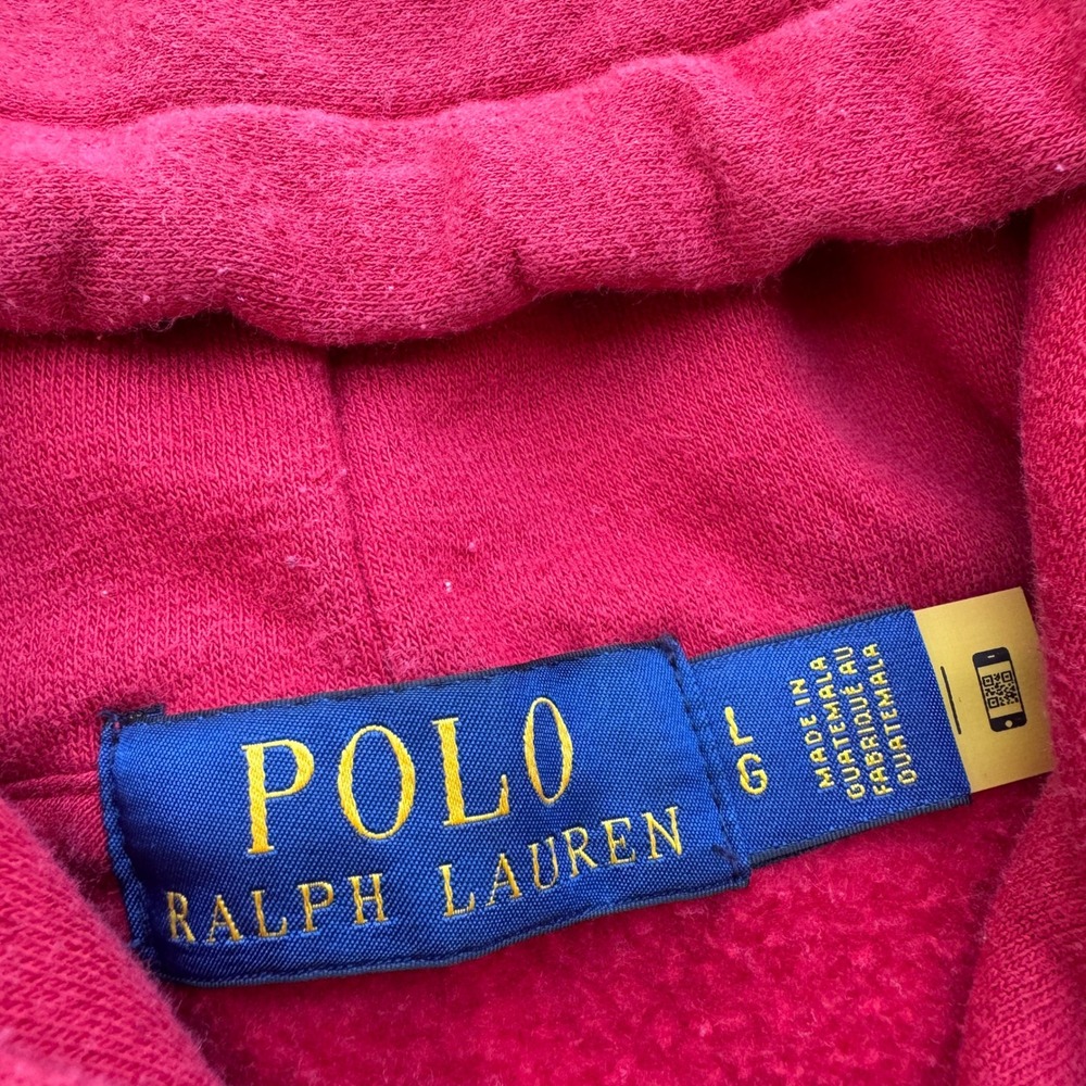 POLO RALPH LAUREN Lunar New Year Tiger Polo Bear Fleece Hoodie Sweater Red Large - Picture 4 of 8